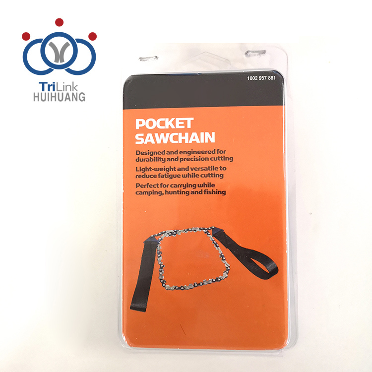 Scie à chaîne de poche de survie avec pochette, scie à main Portable pour la randonnée